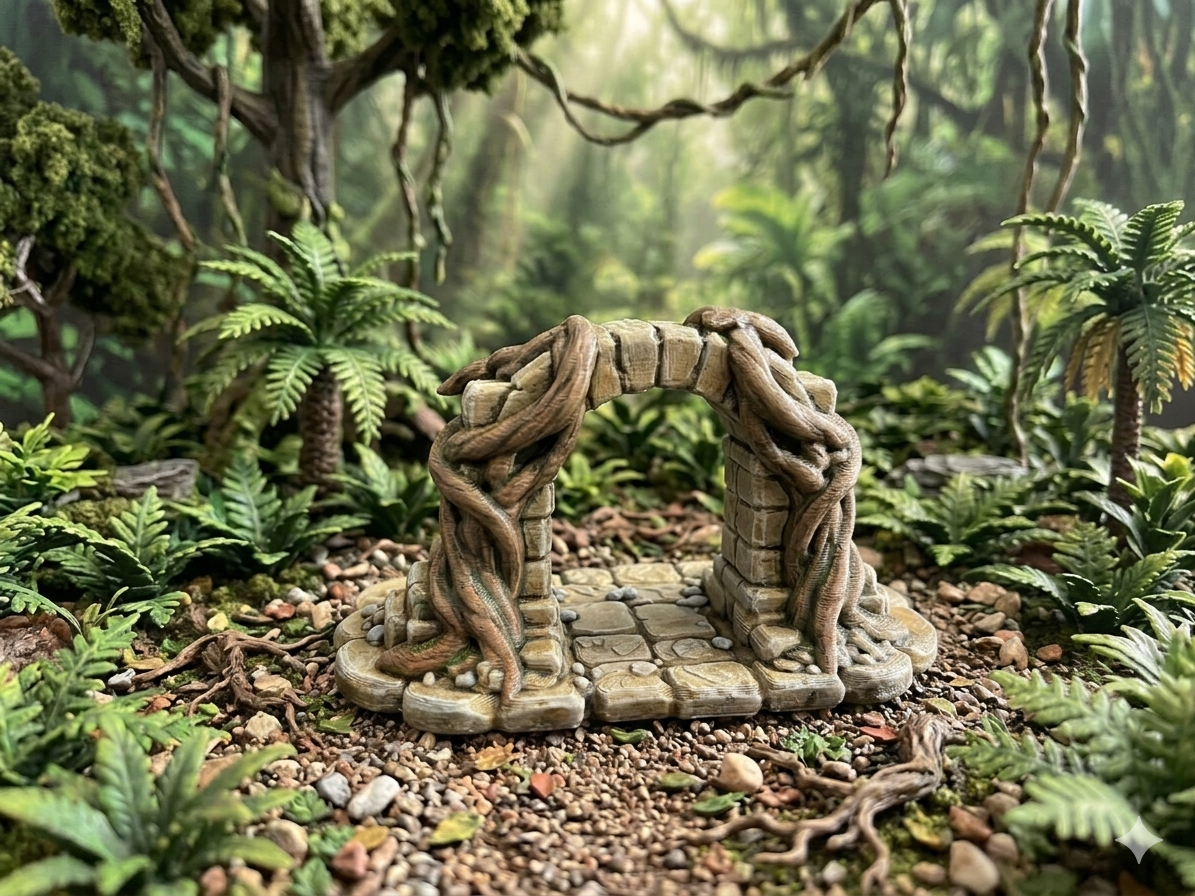 Verwachsener Dschungel-Torbogen