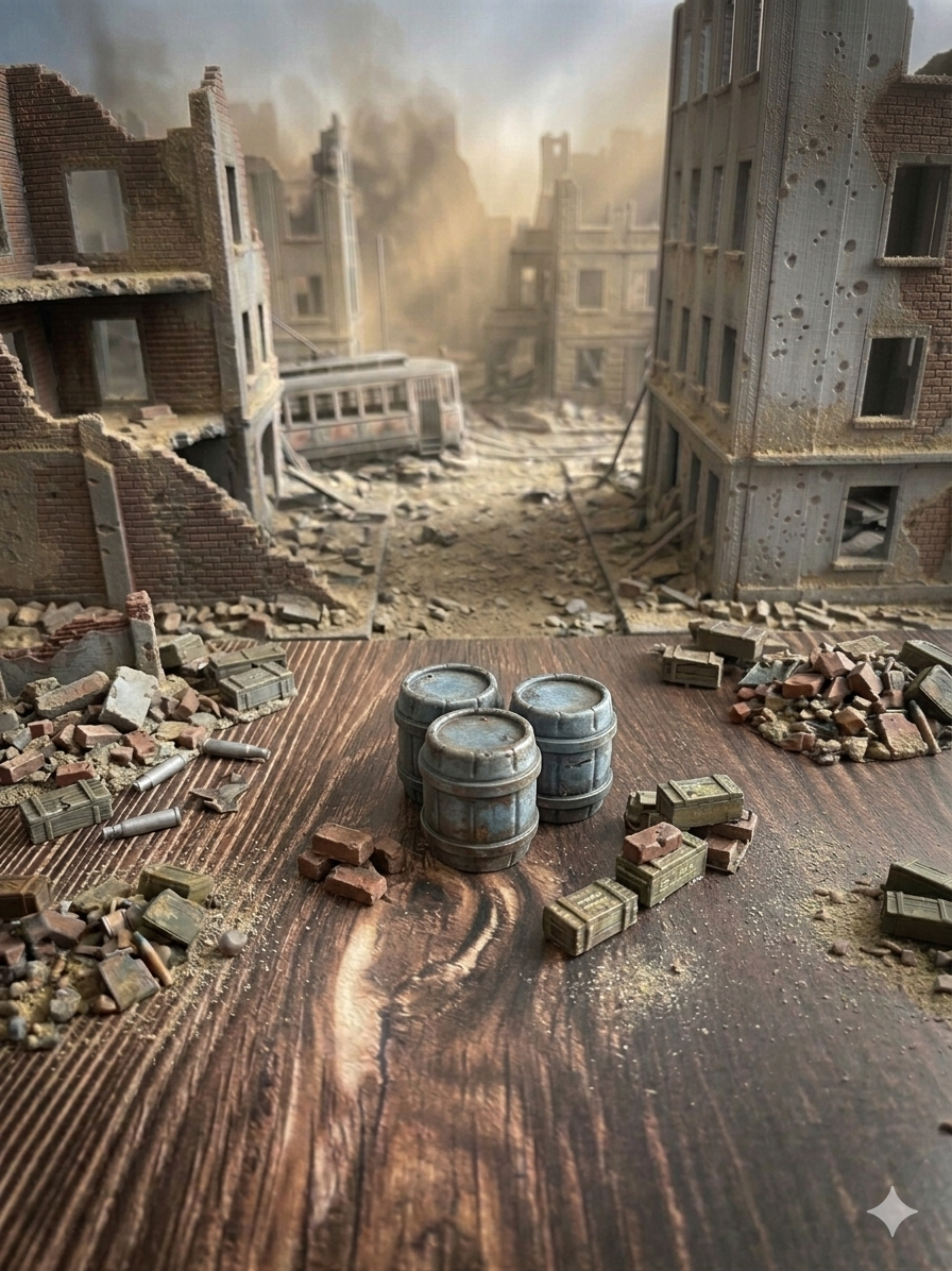 Miniatur-Holzfässer 3er Gruppe