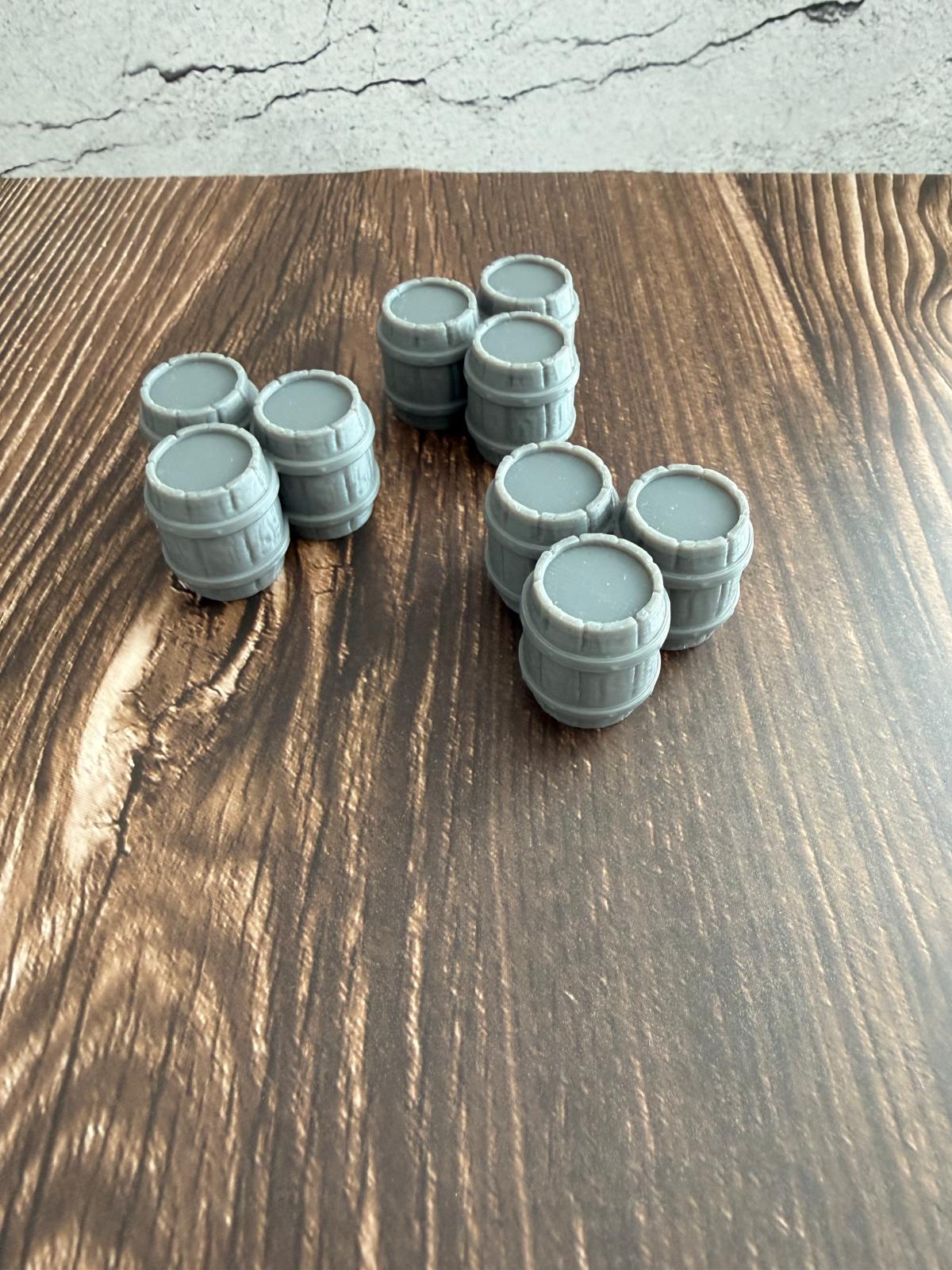 Miniatur-Holzfässer 3er Gruppe