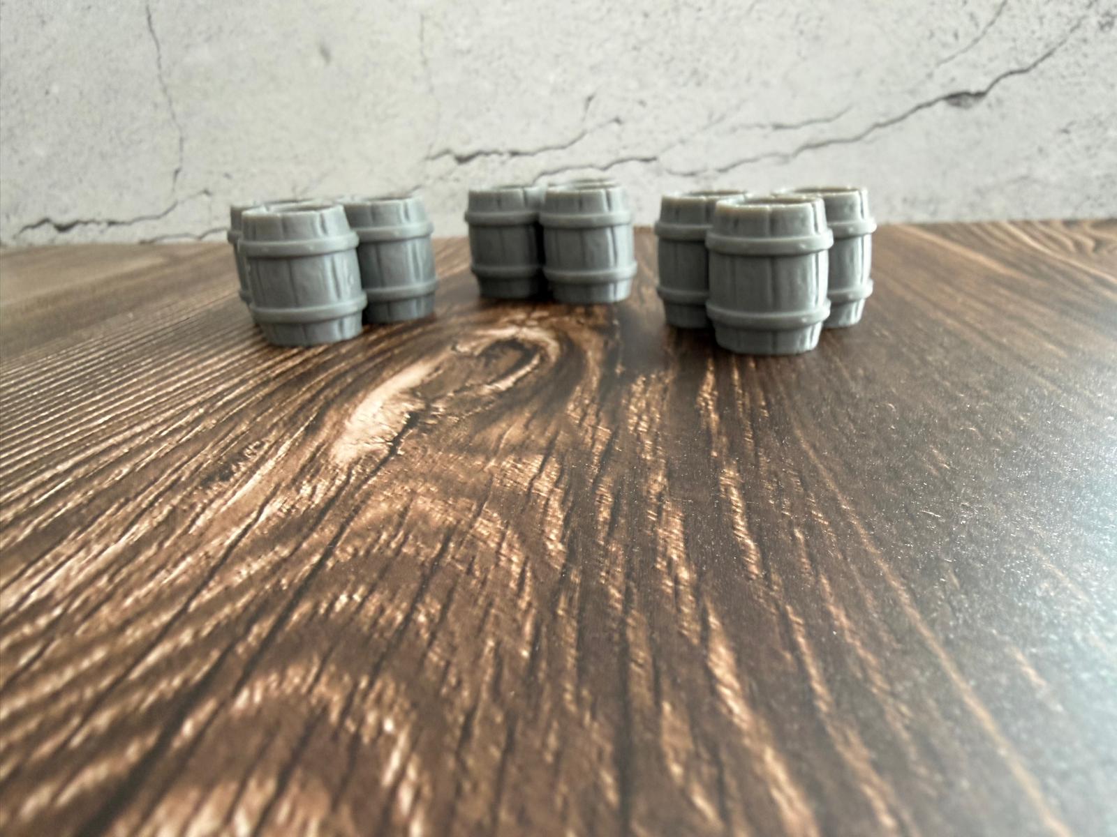 Miniatur-Holzfässer 3er Gruppe