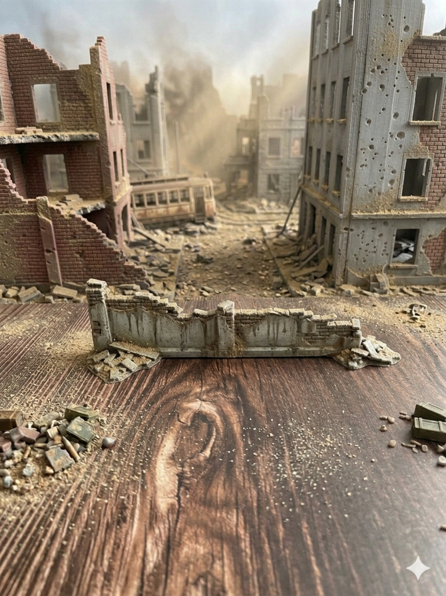 Niedrige Trümmermauer Scatter