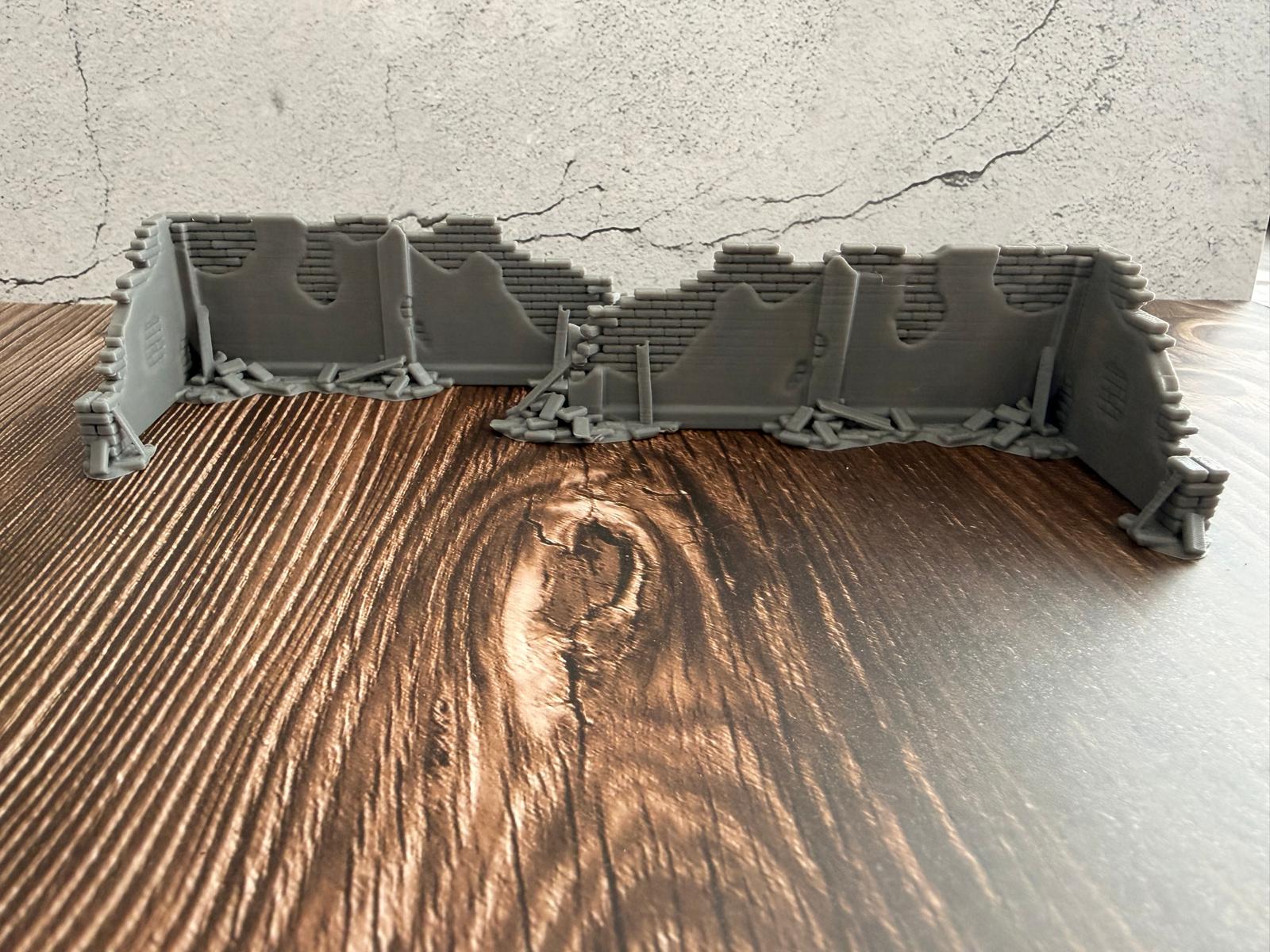 Zerstörte Stadtmauer Bundle Links und Rechts