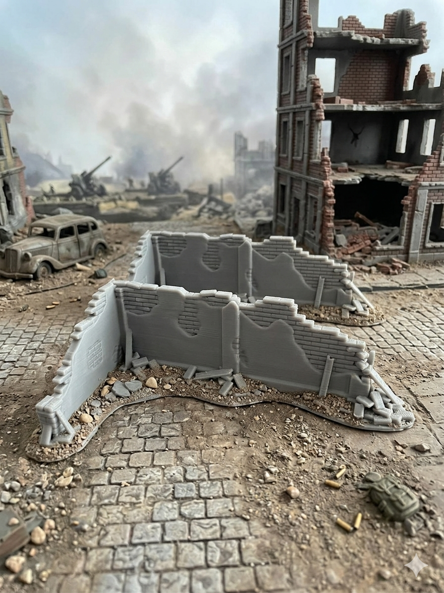 Zerstörte Stadtmauer Links