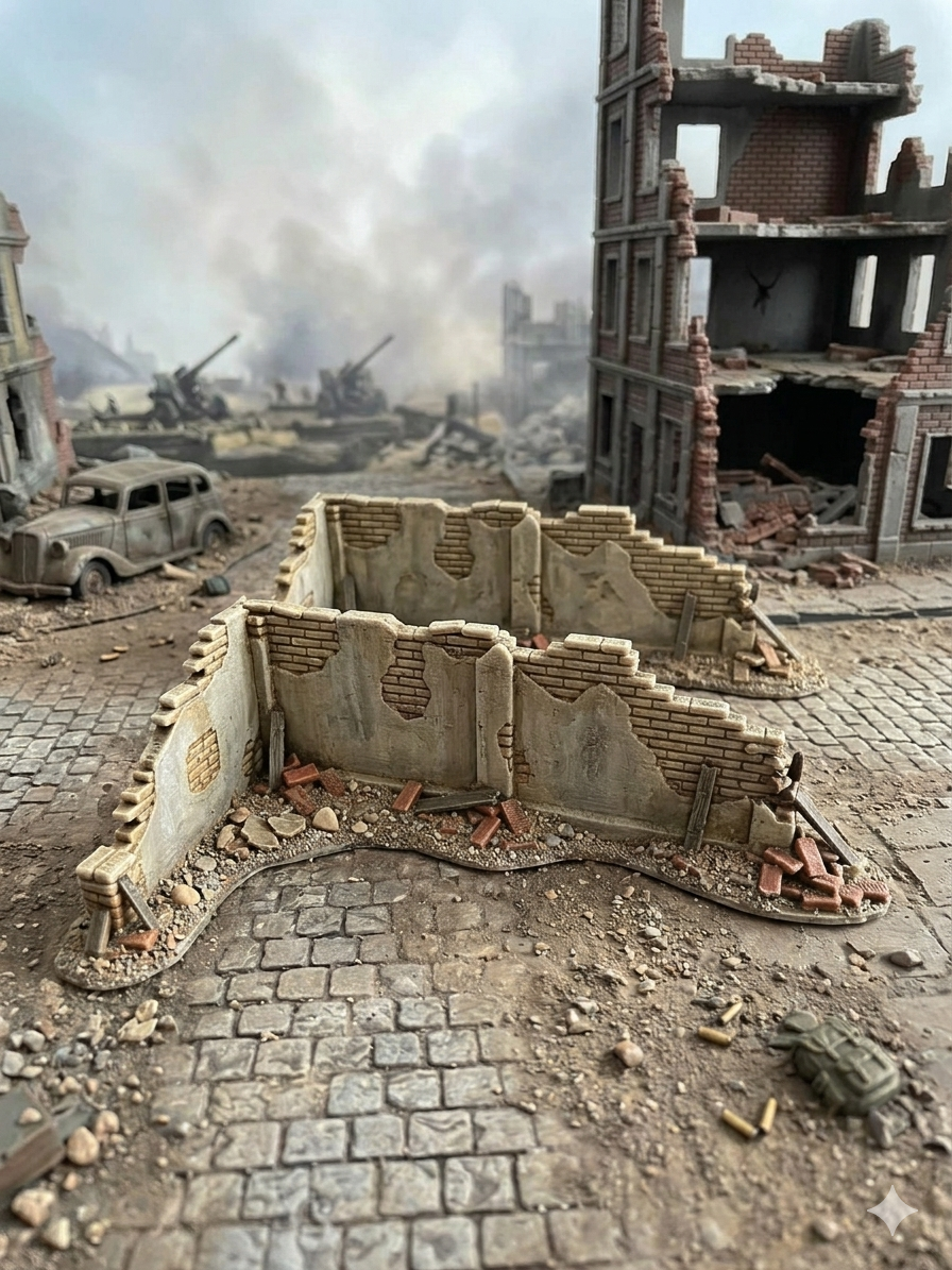 Zerstörte Stadtmauer Links