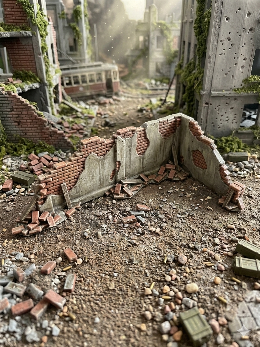 Zerstörte Stadtmauer Rechts