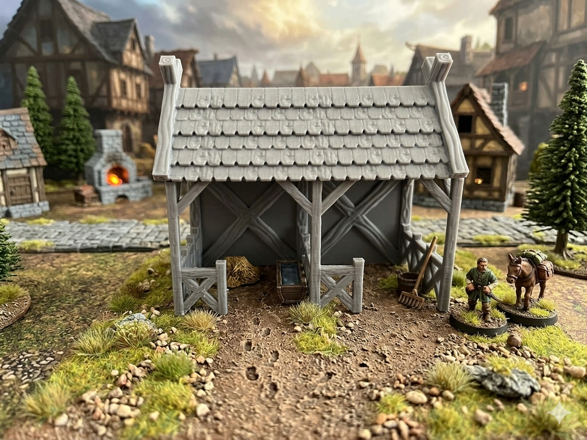 Mittelalterliche Fachwerk-Scheune