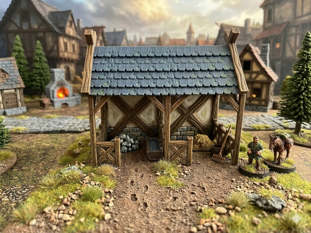 Mittelalterliche Fachwerk-Scheune